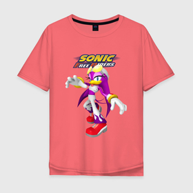 Мужская футболка хлопок Oversize с принтом Sonic   ласточка Вейв   Free riders , 100% хлопок | свободный крой, круглый ворот, “спинка” длиннее передней части | 