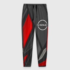 Мужские брюки 3D с принтом Nissan sports racing в Белгороде, 100% полиэстер | манжеты по низу, эластичный пояс регулируется шнурком, по бокам два кармана без застежек, внутренняя часть кармана из мелкой сетки | 