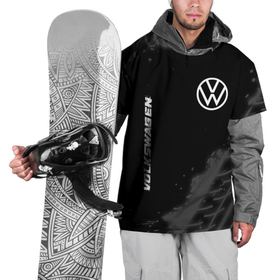 Накидка на куртку 3D с принтом Volkswagen speed на темном фоне со следами шин: надпись, символ в Петрозаводске, 100% полиэстер |  | Тематика изображения на принте: 