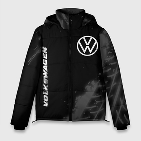 Мужская зимняя куртка 3D с принтом Volkswagen speed на темном фоне со следами шин: надпись, символ в Курске, верх — 100% полиэстер; подкладка — 100% полиэстер; утеплитель — 100% полиэстер | длина ниже бедра, свободный силуэт Оверсайз. Есть воротник-стойка, отстегивающийся капюшон и ветрозащитная планка. 

Боковые карманы с листочкой на кнопках и внутренний карман на молнии. | 