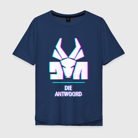 Мужская футболка хлопок Oversize с принтом Die Antwoord glitch rock в Петрозаводске, 100% хлопок | свободный крой, круглый ворот, “спинка” длиннее передней части | 