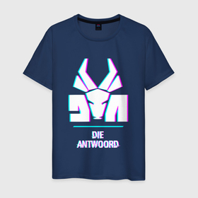 Мужская футболка хлопок с принтом Die Antwoord glitch rock , 100% хлопок | прямой крой, круглый вырез горловины, длина до линии бедер, слегка спущенное плечо. | Тематика изображения на принте: 