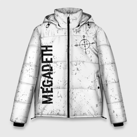 Мужская зимняя куртка 3D с принтом Megadeth glitch на светлом фоне: надпись, символ , верх — 100% полиэстер; подкладка — 100% полиэстер; утеплитель — 100% полиэстер | длина ниже бедра, свободный силуэт Оверсайз. Есть воротник-стойка, отстегивающийся капюшон и ветрозащитная планка. 

Боковые карманы с листочкой на кнопках и внутренний карман на молнии. | Тематика изображения на принте: 