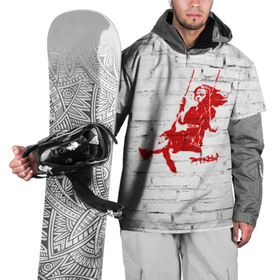 Накидка на куртку 3D с принтом Banksy girl on a swing , 100% полиэстер |  | Тематика изображения на принте: 