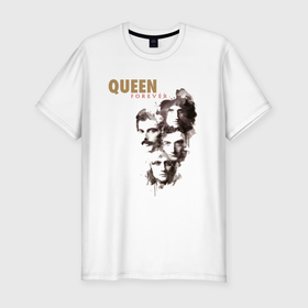 Мужская футболка хлопок Slim с принтом Queen легенды сквозь ветер в Кировске, 92% хлопок, 8% лайкра | приталенный силуэт, круглый вырез ворота, длина до линии бедра, короткий рукав | Тематика изображения на принте: 
