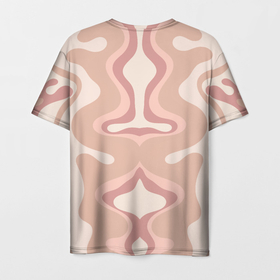Мужская футболка 3D с принтом Линии абстрактные цветные , 100% полиэфир | прямой крой, круглый вырез горловины, длина до линии бедер | 