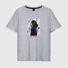 Мужская футболка хлопок Oversize с принтом Stray Kids Хенджин Art , 100% хлопок | свободный крой, круглый ворот, “спинка” длиннее передней части | Тематика изображения на принте: 