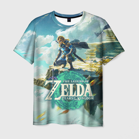 Мужская футболка 3D с принтом The Legend of Zelda: Tears of the Kingdom Линк , 100% полиэфир | прямой крой, круглый вырез горловины, длина до линии бедер | 