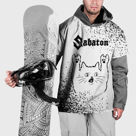 Накидка на куртку 3D с принтом Sabaton рок кот на светлом фоне в Курске, 100% полиэстер |  | Тематика изображения на принте: 