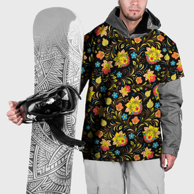 Накидка на куртку 3D с принтом Русский яркий узор в Курске, 100% полиэстер |  | 