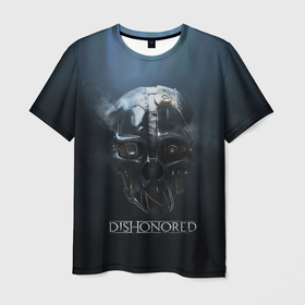 Мужская футболка 3D с принтом Dishonored   маска в Екатеринбурге, 100% полиэфир | прямой крой, круглый вырез горловины, длина до линии бедер | Тематика изображения на принте: 