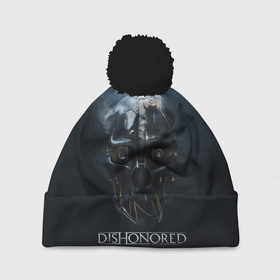 Шапка 3D c помпоном с принтом Dishonored   маска в Екатеринбурге, 100% полиэстер | универсальный размер, печать по всей поверхности изделия | Тематика изображения на принте: 