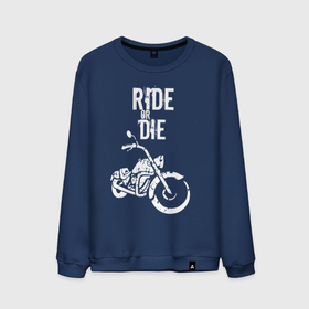 Мужской свитшот хлопок с принтом Ride or Die винтаж в Екатеринбурге, 100% хлопок |  | Тематика изображения на принте: 