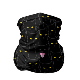 Бандана-труба 3D с принтом Black cats pattern в Екатеринбурге, 100% полиэстер, ткань с особыми свойствами — Activecool | плотность 150‒180 г/м2; хорошо тянется, но сохраняет форму | 
