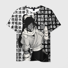 Мужская футболка 3D с принтом Йоруичи Шихоин   Блич , 100% полиэфир | прямой крой, круглый вырез горловины, длина до линии бедер | 