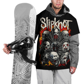 Накидка на куртку 3D с принтом Slipknot   artists в Новосибирске, 100% полиэстер |  | 