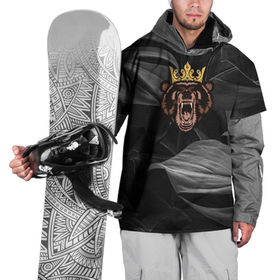 Накидка на куртку 3D с принтом Русский Царь зверей Медведь в Тюмени, 100% полиэстер |  | Тематика изображения на принте: 