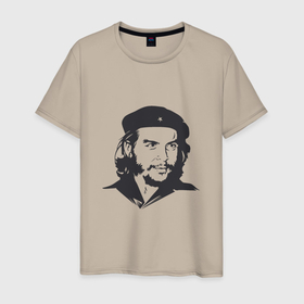 Мужская футболка хлопок с принтом Че Гевара, Эрнесто в Курске, 100% хлопок | прямой крой, круглый вырез горловины, длина до линии бедер, слегка спущенное плечо. | 