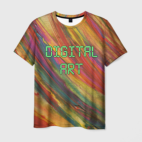Мужская футболка 3D с принтом Цифровой арт   холст и масло в Курске, 100% полиэфир | прямой крой, круглый вырез горловины, длина до линии бедер | 