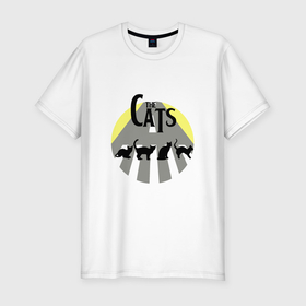 Мужская футболка хлопок Slim с принтом The Cats в Тюмени, 92% хлопок, 8% лайкра | приталенный силуэт, круглый вырез ворота, длина до линии бедра, короткий рукав | 