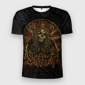Мужская футболка 3D Slim с принтом Slipknot   death в Новосибирске, 100% полиэстер с улучшенными характеристиками | приталенный силуэт, круглая горловина, широкие плечи, сужается к линии бедра | Тематика изображения на принте: 