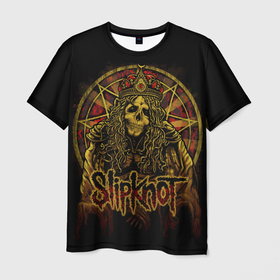 Мужская футболка 3D с принтом Slipknot   death в Рязани, 100% полиэфир | прямой крой, круглый вырез горловины, длина до линии бедер | 