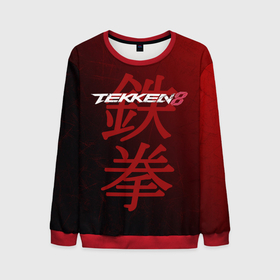 Мужской свитшот 3D с принтом Tekken 8   logo в Екатеринбурге, 100% полиэстер с мягким внутренним слоем | круглый вырез горловины, мягкая резинка на манжетах и поясе, свободная посадка по фигуре | 