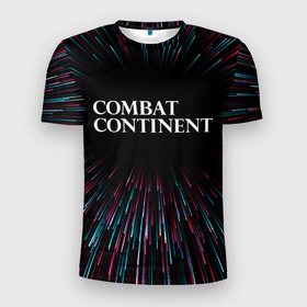 Мужская футболка 3D Slim с принтом Combat Continent infinity в Тюмени, 100% полиэстер с улучшенными характеристиками | приталенный силуэт, круглая горловина, широкие плечи, сужается к линии бедра | Тематика изображения на принте: 