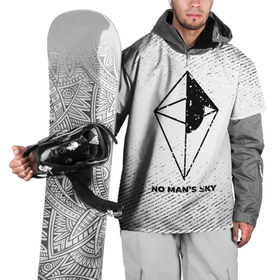 Накидка на куртку 3D с принтом No Mans Sky с потертостями на светлом фоне в Екатеринбурге, 100% полиэстер |  | 
