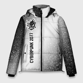 Мужская зимняя куртка 3D с принтом Cyberpunk 2077 glitch на светлом фоне: по вертикали в Екатеринбурге, верх — 100% полиэстер; подкладка — 100% полиэстер; утеплитель — 100% полиэстер | длина ниже бедра, свободный силуэт Оверсайз. Есть воротник-стойка, отстегивающийся капюшон и ветрозащитная планка. 

Боковые карманы с листочкой на кнопках и внутренний карман на молнии. | 