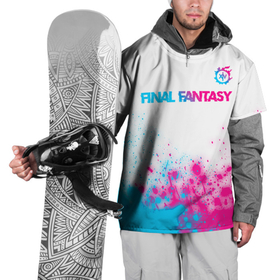 Накидка на куртку 3D с принтом Final Fantasy neon gradient style: символ сверху в Курске, 100% полиэстер |  | 