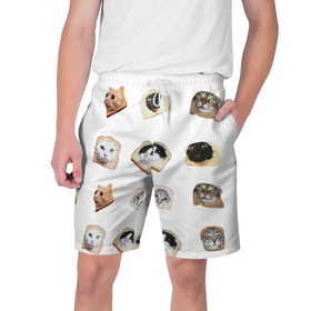 Мужские шорты 3D с принтом Хлебокоты в Тюмени,  полиэстер 100% | прямой крой, два кармана без застежек по бокам. Мягкая трикотажная резинка на поясе, внутри которой широкие завязки. Длина чуть выше колен | 