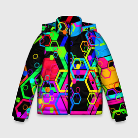 Зимняя куртка для мальчиков 3D с принтом Разноцветная геометрическая текстура в Белгороде, ткань верха — 100% полиэстер; подклад — 100% полиэстер, утеплитель — 100% полиэстер | длина ниже бедра, удлиненная спинка, воротник стойка и отстегивающийся капюшон. Есть боковые карманы с листочкой на кнопках, утяжки по низу изделия и внутренний карман на молнии. 

Предусмотрены светоотражающий принт на спинке, радужный светоотражающий элемент на пуллере молнии и на резинке для утяжки | 