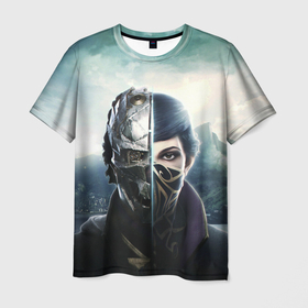 Мужская футболка 3D с принтом Dishonored   Эмили Колдуин в Кировске, 100% полиэфир | прямой крой, круглый вырез горловины, длина до линии бедер | 
