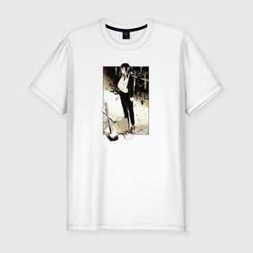 Мужская футболка хлопок Slim с принтом Himenо в Курске, 92% хлопок, 8% лайкра | приталенный силуэт, круглый вырез ворота, длина до линии бедра, короткий рукав | 