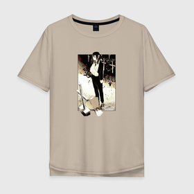 Мужская футболка хлопок Oversize с принтом Himenо в Курске, 100% хлопок | свободный крой, круглый ворот, “спинка” длиннее передней части | 