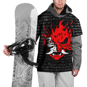 Накидка на куртку 3D с принтом Двоичный код   Cyberpunk 2077 в Курске, 100% полиэстер |  | 