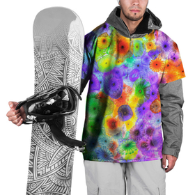 Накидка на куртку 3D с принтом Colored jellyfish , 100% полиэстер |  | 