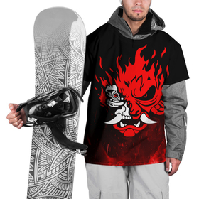 Накидка на куртку 3D с принтом Cyberpunk 2077   Логотип в огне в Курске, 100% полиэстер |  | Тематика изображения на принте: 