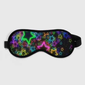 Маска для сна 3D с принтом Большие неоновые звезды в Рязани, внешний слой — 100% полиэфир, внутренний слой — 100% хлопок, между ними — поролон |  | 
