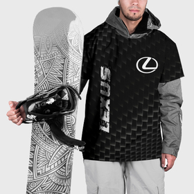 Накидка на куртку 3D с принтом Lexus карбоновый фон , 100% полиэстер |  | Тематика изображения на принте: 