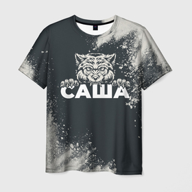 Мужская футболка 3D с принтом Саша зубастый волк в Петрозаводске, 100% полиэфир | прямой крой, круглый вырез горловины, длина до линии бедер | 