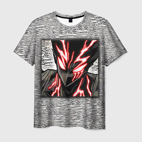 Мужская футболка 3D с принтом Garou Rage Mode в Кировске, 100% полиэфир | прямой крой, круглый вырез горловины, длина до линии бедер | 