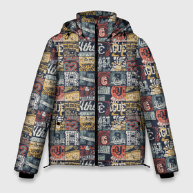 Мужская зимняя куртка 3D с принтом Спортивные логотипы в Екатеринбурге, верх — 100% полиэстер; подкладка — 100% полиэстер; утеплитель — 100% полиэстер | длина ниже бедра, свободный силуэт Оверсайз. Есть воротник-стойка, отстегивающийся капюшон и ветрозащитная планка. 

Боковые карманы с листочкой на кнопках и внутренний карман на молнии. | 