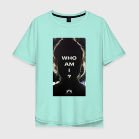 Мужская футболка хлопок Oversize с принтом Who i am   Kojima , 100% хлопок | свободный крой, круглый ворот, “спинка” длиннее передней части | Тематика изображения на принте: 