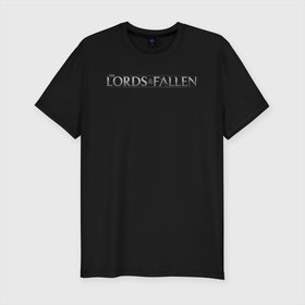 Мужская футболка хлопок Slim с принтом The lords of the fallen logo в Тюмени, 92% хлопок, 8% лайкра | приталенный силуэт, круглый вырез ворота, длина до линии бедра, короткий рукав | 