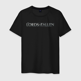 Мужская футболка хлопок с принтом The lords of the fallen logo в Белгороде, 100% хлопок | прямой крой, круглый вырез горловины, длина до линии бедер, слегка спущенное плечо. | 