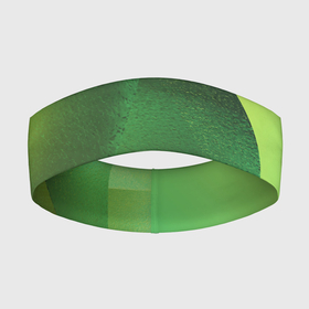 Повязка на голову 3D с принтом Зелёные абстрактные волны в Екатеринбурге,  |  | 