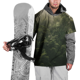 Накидка на куртку 3D с принтом Листья и дождик в Курске, 100% полиэстер |  | 