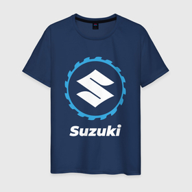 Мужская футболка хлопок с принтом Suzuki в стиле Top Gear в Петрозаводске, 100% хлопок | прямой крой, круглый вырез горловины, длина до линии бедер, слегка спущенное плечо. | Тематика изображения на принте: 